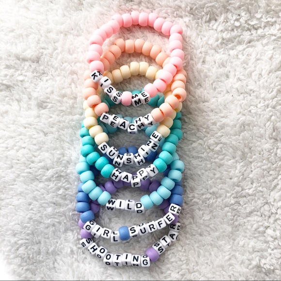 Hand Crafted Jewelry - Kandi Set of Seven: VSCO Style